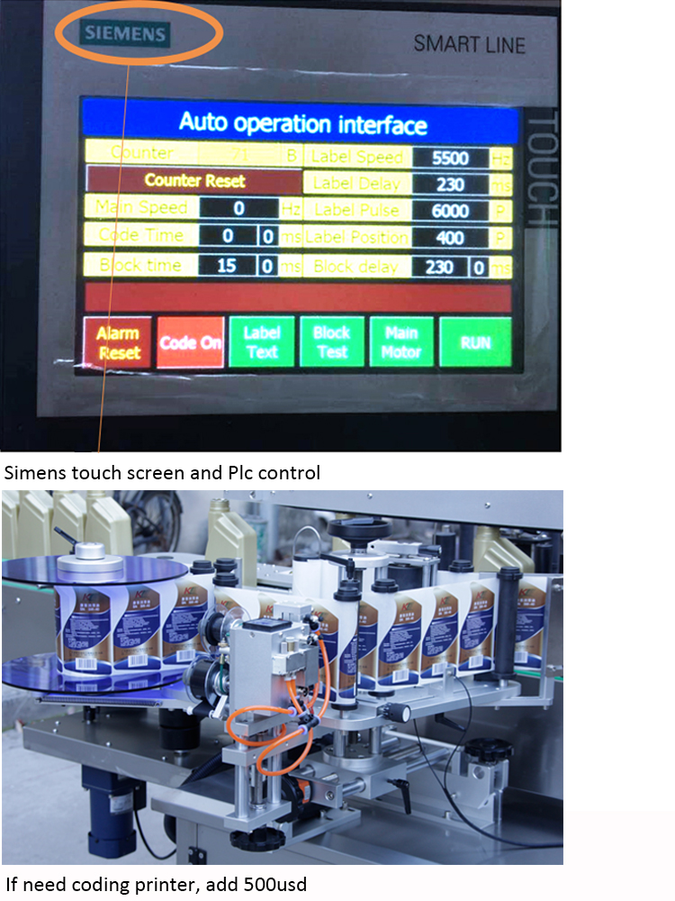 Butelka z podwójną sidą Automatyczna etykieta Cena maszyny
