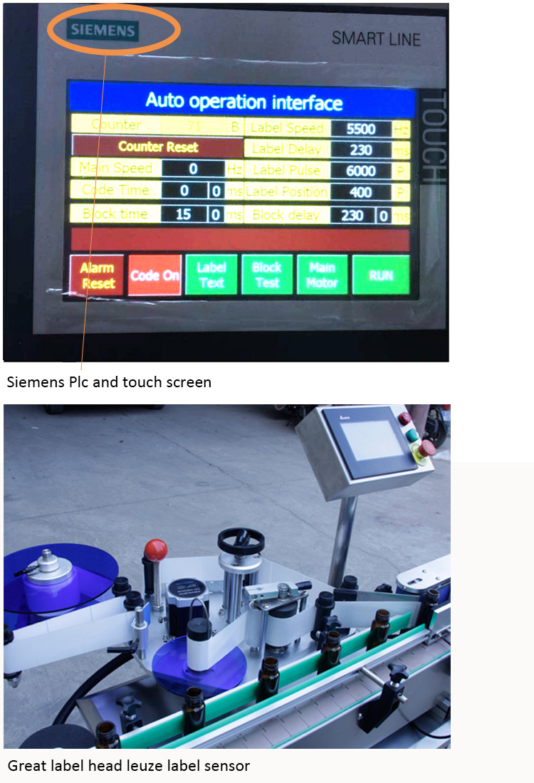 Automatyczne urządzenie do etykietowania okrągłych butelek